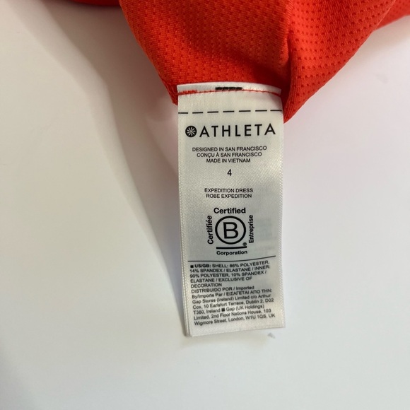Athleta Expedition Dress Bright Orange Size 4 - Picture 4 of 10